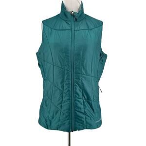Exofficio Women's Teal Puffer Zip-Up Vest Size Small 6/8